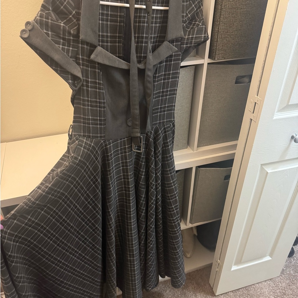 Voodoo Vixen Ella Gray Plaid Dress - Picture 2 of 4